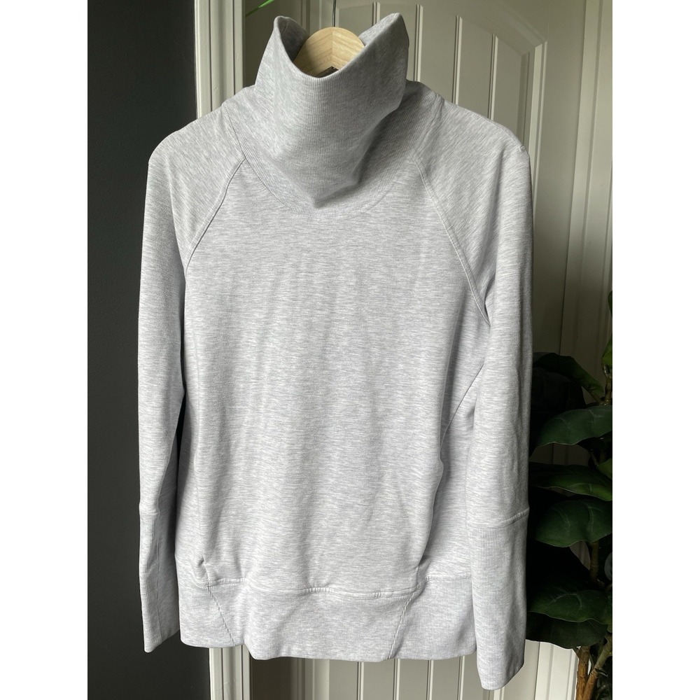 Lululemon High Lines Pullover Cowl Neck Sweatshirt Pouch Pocket Size 6 HCULG